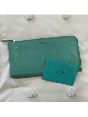 Tiffany & Co. Leather Zip Wallet in Robin's-Egg Blue